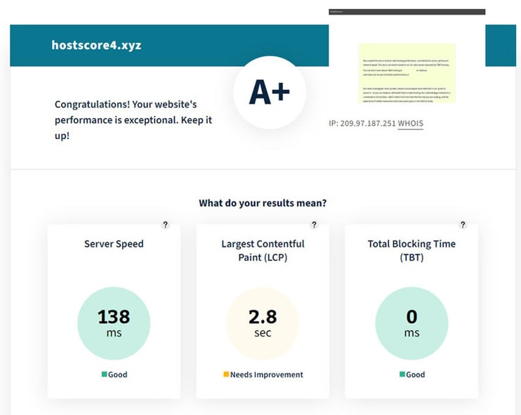 TMD Hosting Speed Tests